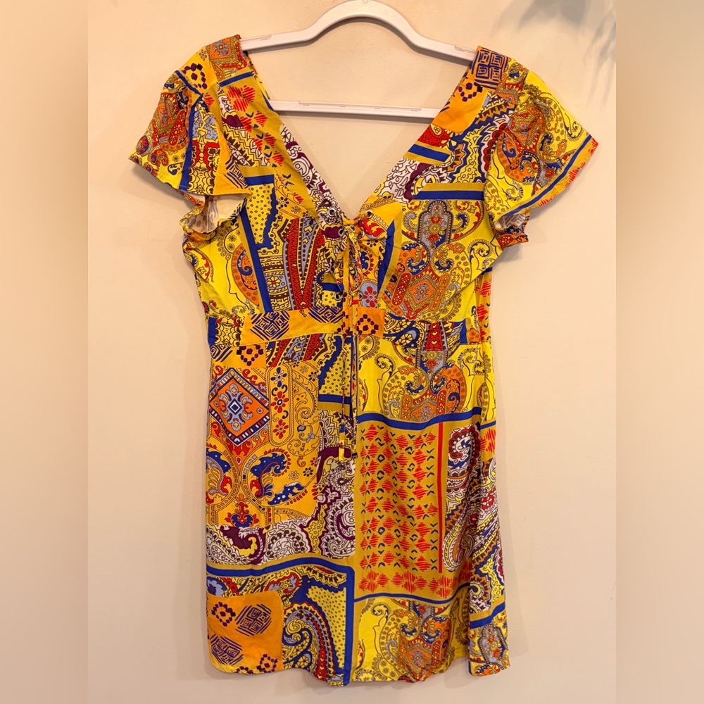 DTA URBAN PHYLOSOPHY Paisley & Patchwork Mini Dress